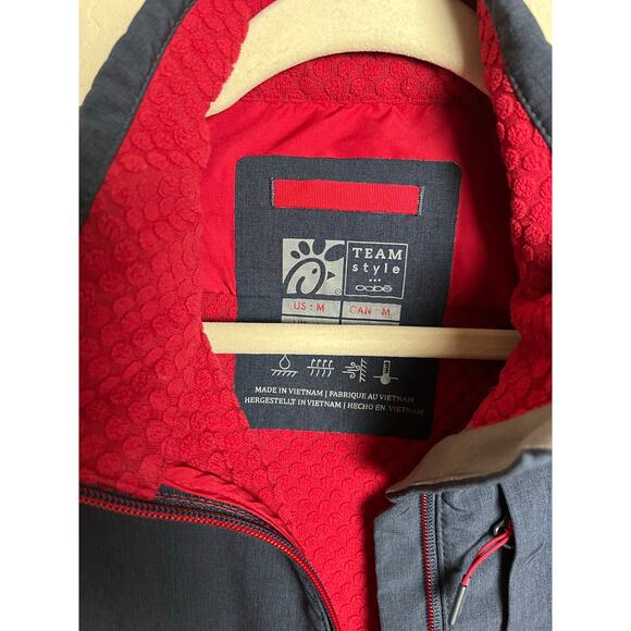 Oobe Chick-Fil-A | Team Style Zippered Jacket Blue with Red Lining Size Med - Picture 3 of 7